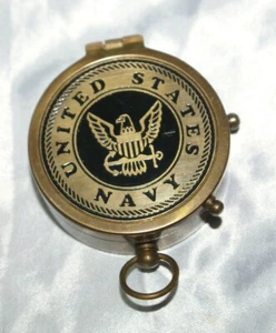 United States Navy Messing Schiffskompass Meer- und Landausrichtung - Bild 1 von 5
