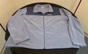 Men's Columbia Blue Fleece JAcket Size 4 XL - Picture 1 of 7