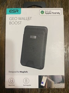 ESR Geo Wallet Boost Designed For MagSafe Easy To Find Rechargeable Carbon Fiber - Picture 1 of 6