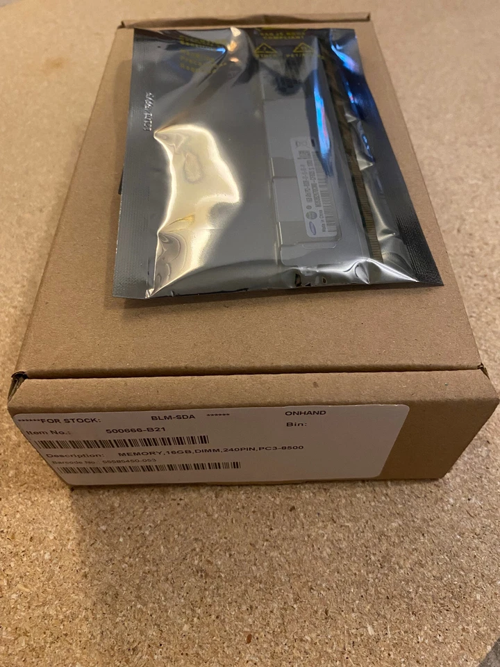 HPE 16GB 1066MHz DDR3 PC3-8500R 512Mx4 RDIMM Server Memory - Brand New - Image 1 of 4