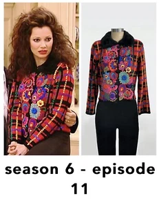 SuperRARE Michael Simon S M Embroidered sweater cardigan Fran Drescher The Nanny - Picture 1 of 9