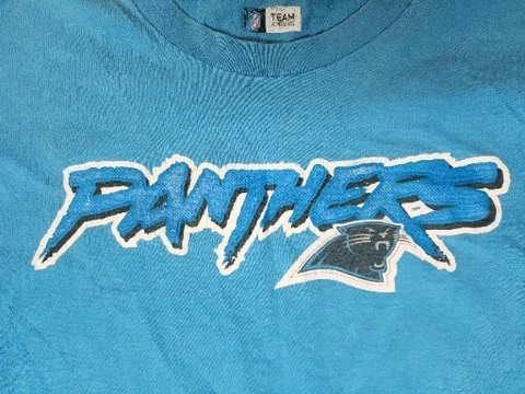Carolina Panthers NFL Nike Tee T-shirt Men’s L Long Sleeves Classic Panther Logo Cover
