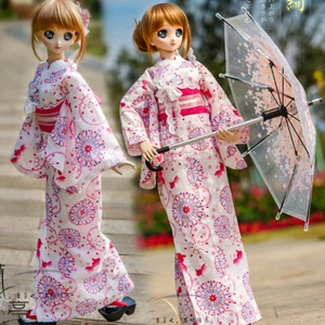 1/6 1/4 1/3 rosa fuegos artificiales kimono ddDY msd tío elegante yukata BJD muñeca ropa - Imagen 1 de 10