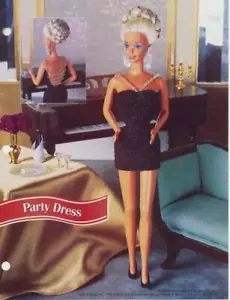 NUEVO VESTIDO DE FIESTA CLUB DE CROCHET DE MUÑECA ANNIES FUERA DE IMPRENTA 1996 - Imagen 1 de 1