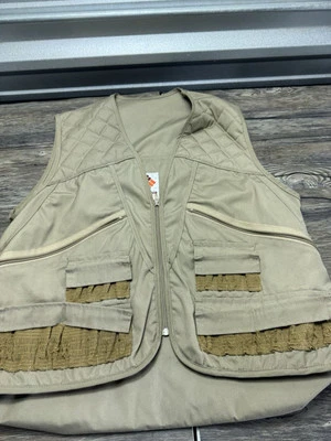 Columbia Sportswear Padded Hunting Shooting M USA  Vest Khaki Beige Zip Pockets - Image 1 of 4