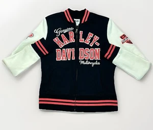 Vintage Y2K Harley Davidson Hoodie Full-Zip Women’s Sweatshirt Size Small / XS - Picture 1 of 8