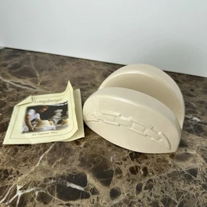 EINGESTELLT Longaberger Keramik verglast gewebt Traditionen Taco Halter Elfenbein - Bild 1 von 11