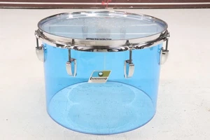 Tamburo Tom concerto Ludwig Vistalite 10X14'" blu vintage anni 70 - Foto 1 di 10
