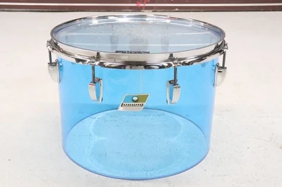 Ludwig Vistalite 10X14'" Concert Tom Drum Blue Vintage 1970's - Image 1 of 4