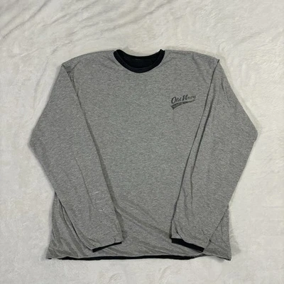 Camisa Vintage Manga Larga Doble Capa Reversible Top Para Hombre Talla Mediana Patinador Foto 1 de 4