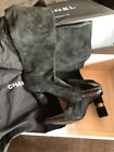 Chanel Size 36 1/2 Suede And Patent Leather High Boots Worn 2 Times