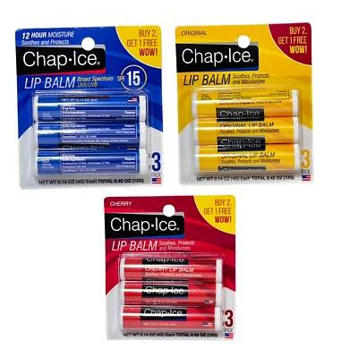 oral labs ChapIce Lip Balm Cherry original Chapice chapstick - Imagem 1 de 2