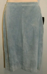 Danier Pale Blue Suede Womens Skirt Size 8 NWTS $225 - Picture 1 of 11