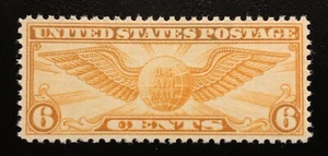 US Airmail Stamp C19, 6c, Winged Globe, MNH, XF, OG. PSE 90-nh. - Picture 1 of 7