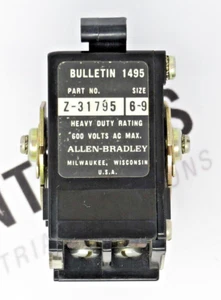 Boletín Interruptor Auxiliar Allen-Bradley Z-31795 1495 600V Tamaño 6-9 Motor Arrancador - Imagen 1 de 8