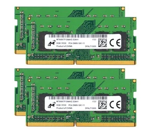 Micron 4x 8GB 1RX8 PC4-21300 DDR4 2666V 1.2V SODIMM Laptop Memory RAM Intel* - Picture 1 of 6