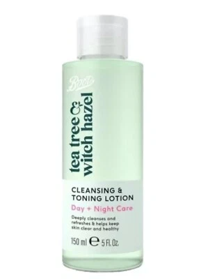Boots Tea Tree and & Witch Hazel CLEANSING AND TONING LOTION 150ML - Image 1 of 3