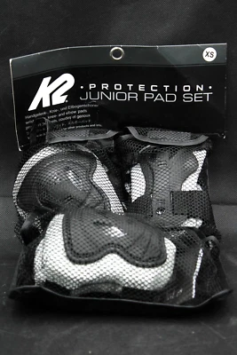 K2 Protection Junior Pad Set Talla XS para Patinaje en Línea Niños Negro / Gris - Imagen 1 de 4