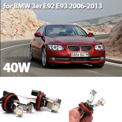 2x Error Free Angel Eyes Bulb Marker Light For BMW 3 Series E92 E93 M3 2006-2010 - Image 1 of 4