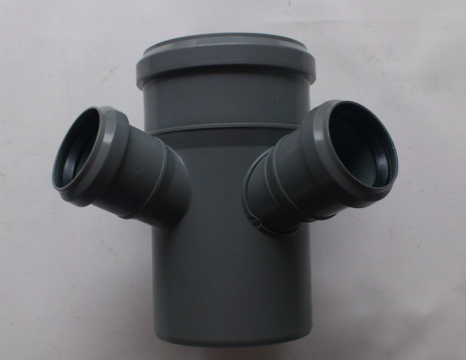 Eck-Doppel- Abzweig HT DN 50 / 110 / 50  67° - Bild 1 von 1