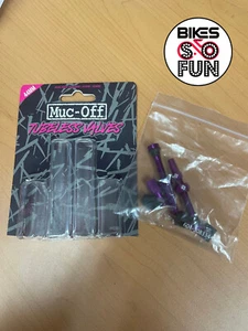 NEW Muc-Off Tubeless Valve Kit: Purple, fits Road and Mountain 44mm - Picture 1 of 3