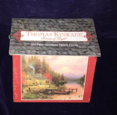 New VTG 1998  Thomas Kinkade 100 Pc Miniature JIgsaw Puzzle End Of A Perfect Day - Image 1 of 4