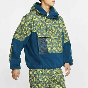 Nike ACG Fleece 1/2 Zip ANORAK Jacket CK3106-432 Blue Yellow Size 2XL - XXL NWOT - Picture 1 of 5
