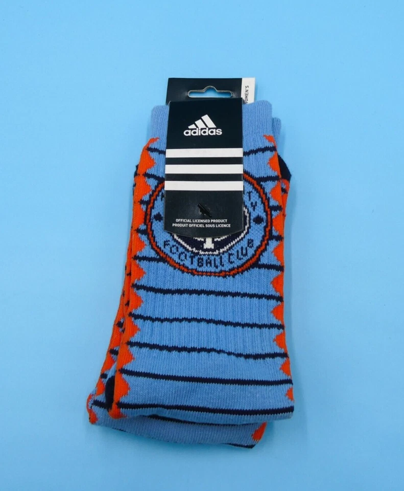 NYCFC Crew Socks Womens One Size Adidas Blue Soccer Sports Mid Y2K New York FC - Image 1 of 3