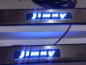 Protections Seuil Porte Avec LED Jimmy Lettrage Pour Suzuki Jimny 1999 - 2018 - Picture 1 of 9