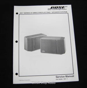 Manual de servicio del sistema de altavoces directos/reflectantes Bose 201 Serie IV original - Imagen 1 de 1