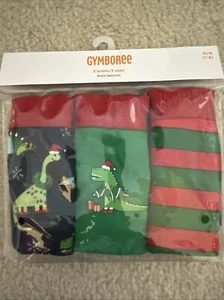 Gymboree Boys Underwear pack sz 7-8 Holiday Dinosaur Dino NWT Briefs - Picture 1 of 3