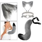 3Pcs Plush Fox Ears and Tail Set Anime Cosplay Neck Choker Set Hair Hoop Cat