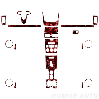 Kits completos de cubierta interior de fibra de carbono forjada roja de 27 piezas para Pontiac G8 08-09 Foto 1 de 4