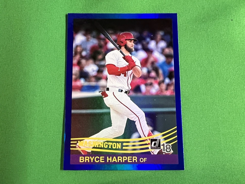 2018 Donruss Holo Blue #270 Bryce Harper RETRO Washington Nationals - Image 1 of 1