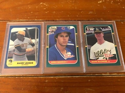 Mid-80's Baseball 86 Fleer Update/87 & 88 Donruss ROOKIES!! BONDS/MCGWIRE & MORE - Image 1 of 2