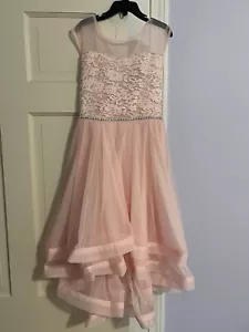 Xtraordinary Girls Dress Light Pink Short Front Longer Back Size 10 - Picture 1 of 6