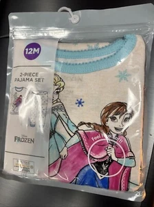 Infant Baby Girls Boys 2 Piece Pajama Set Disney Frozen 12M New - Picture 1 of 2