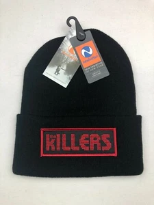 The KILLERS c2005 Cinder Block Inc Patch Black Knit New Beanie - Bild 1 von 2
