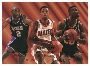 1994-95 Fleer - Team Leaders #8 Rod Strickland, Mitch Richmond, David Robinson