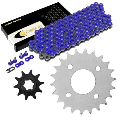 Kit de cadena de transmisión y piñones azules para Suzuki LT80 Quadsport 80 2X4 1989-2006 Foto 1 de 4