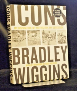 * Superb Signed Copy * Bradley Wiggins Icons 1st Edition in D/J 2018 - Imagen 1 de 19
