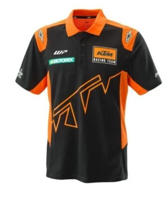 KTM Team Polo (2X-Large) Black/Orange - Image 1 of 4
