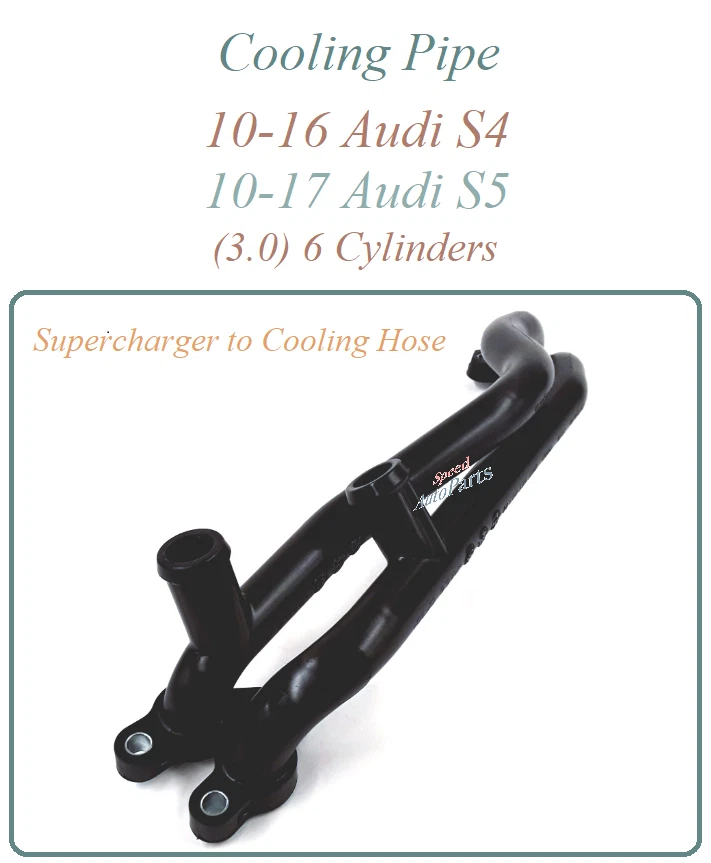 Tubo de refrigerante apto para 10-16 Audi S4 10-17 S5 3.0 v6 súper cargador a manguera de refrigeración Foto 1 de 1