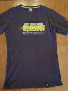 La Sportiva Man Small S Shirt Gray Van Tee EUC Free Shipping It's Just A Matter - Picture 1 of 9