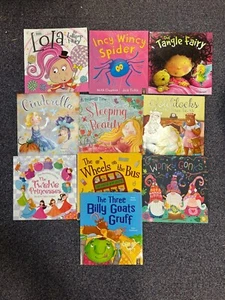 Young Childrens Fiction Picture Story book Bundle x 10 Various LARGE Used Books - Picture 1 of 4