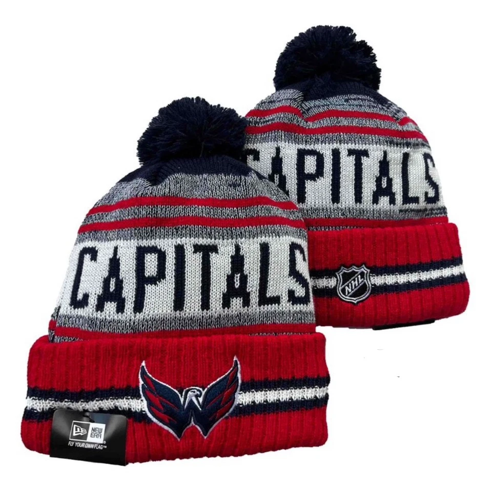 Auténtico gorro tejido forrado de lana New Era WASHINGTON CAPITALS NHL envío gratuito Foto 1 de 1
