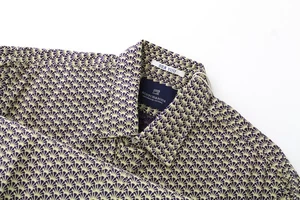 SCOTCH & SODA Couture Men`S M Purple Yellow Patterned Long Sleeve Buttons - Picture 1 of 6