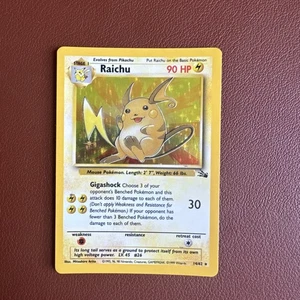 Pokemon Raichu Fossil Holo Rare 14/62 WOTC 1999 NM - Picture 1 of 2