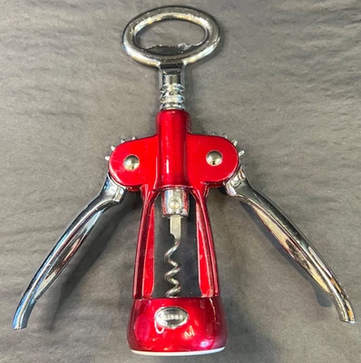 Sacacorchos Abridor de Botellas de Vino Borgoña Rojo Italia Pedrini Foto 1 de 4