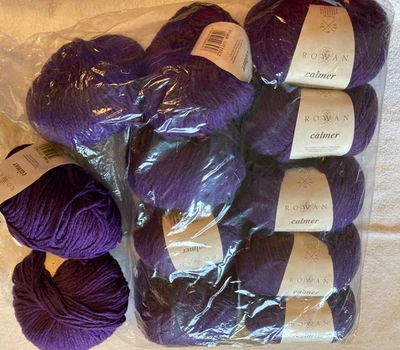 Rowan Calmer Yarn 12 skeins #468, Zeal - Cotton/microfiber, worsted wt, purple - Image 1 of 4